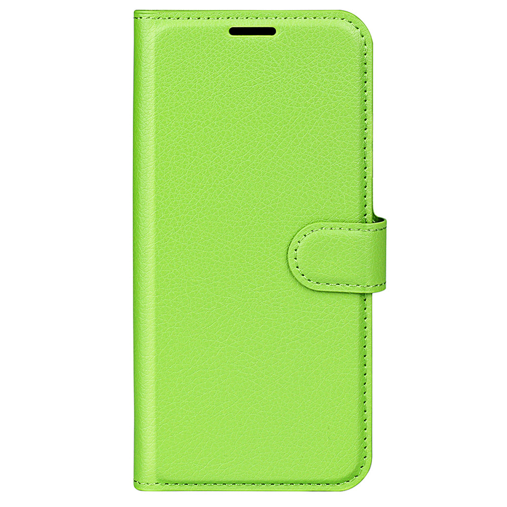 For Xiaomi Redmi Note 13 Pro 4G / Poco M6 Pro 4G Case Litchi Texture Leather Phone Cover with Wallet - Green