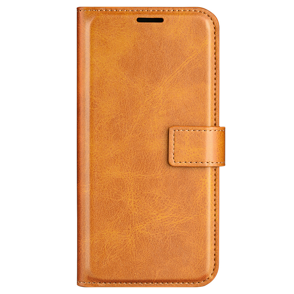 For Xiaomi Redmi Note 13 4G Leather Wallet Case Flip Phone Cover Magnetic Clasp - Yellow