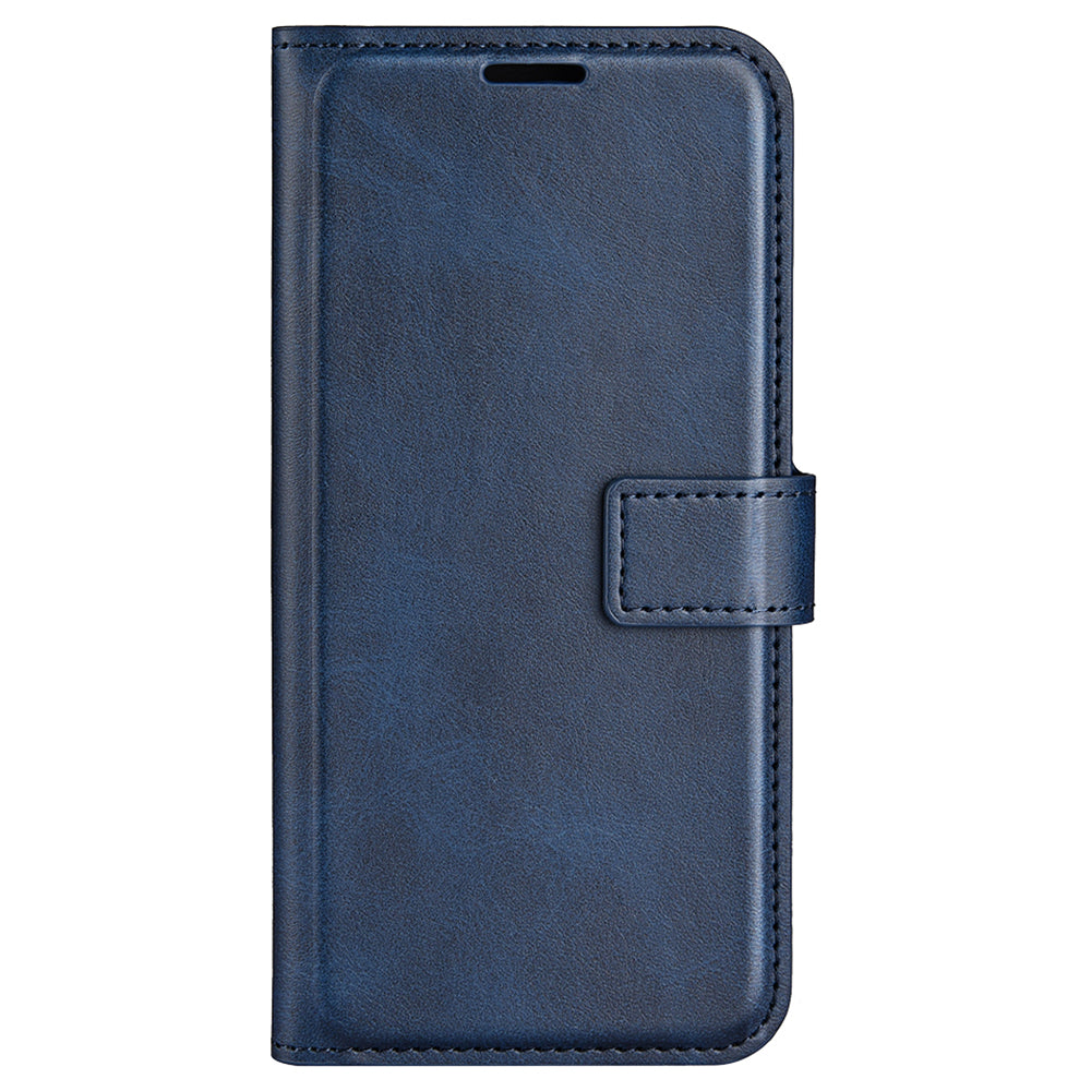 For Xiaomi Redmi Note 13 Pro 4G / Poco M6 Pro 4G Cover Magnetic Clasp PU Leather Folio Flip Phone Wallet Case - Blue