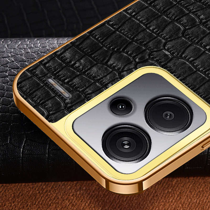 For Xiaomi Redmi Note 13 Pro+ 5G Case 6D Electroplating Ring Kickstand Anti-drop Cell Phone Cover - Yellow