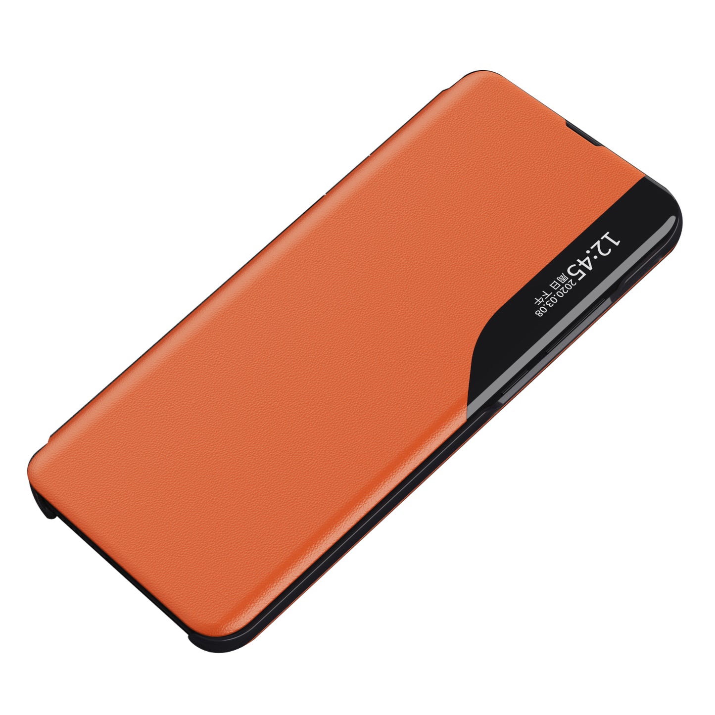 For Xiaomi Redmi Note 13 Pro 5G / Poco X6 5G Cover View Window Scratch-proof Phone Stand Case - Orange