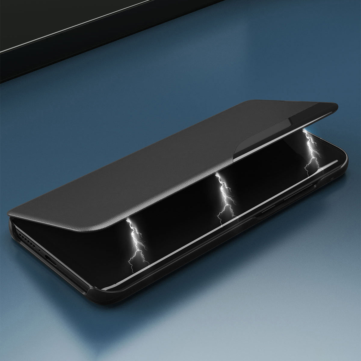 For Xiaomi Redmi Note 13 Pro 5G / Poco X6 5G Cover View Window Scratch-proof Phone Stand Case - Orange