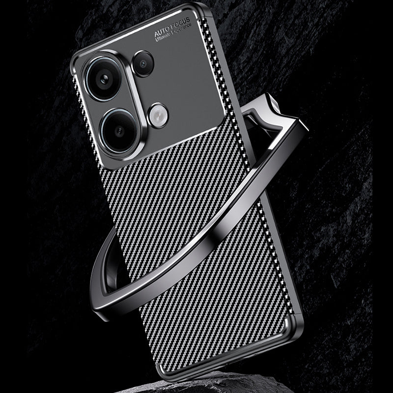 For Xiaomi Redmi Note 13 4G Case Carbon Fiber Texture Soft TPU Cover