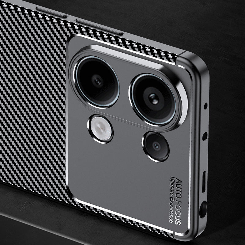 For Xiaomi Redmi Note 13 4G Case Carbon Fiber Texture Soft TPU Cover