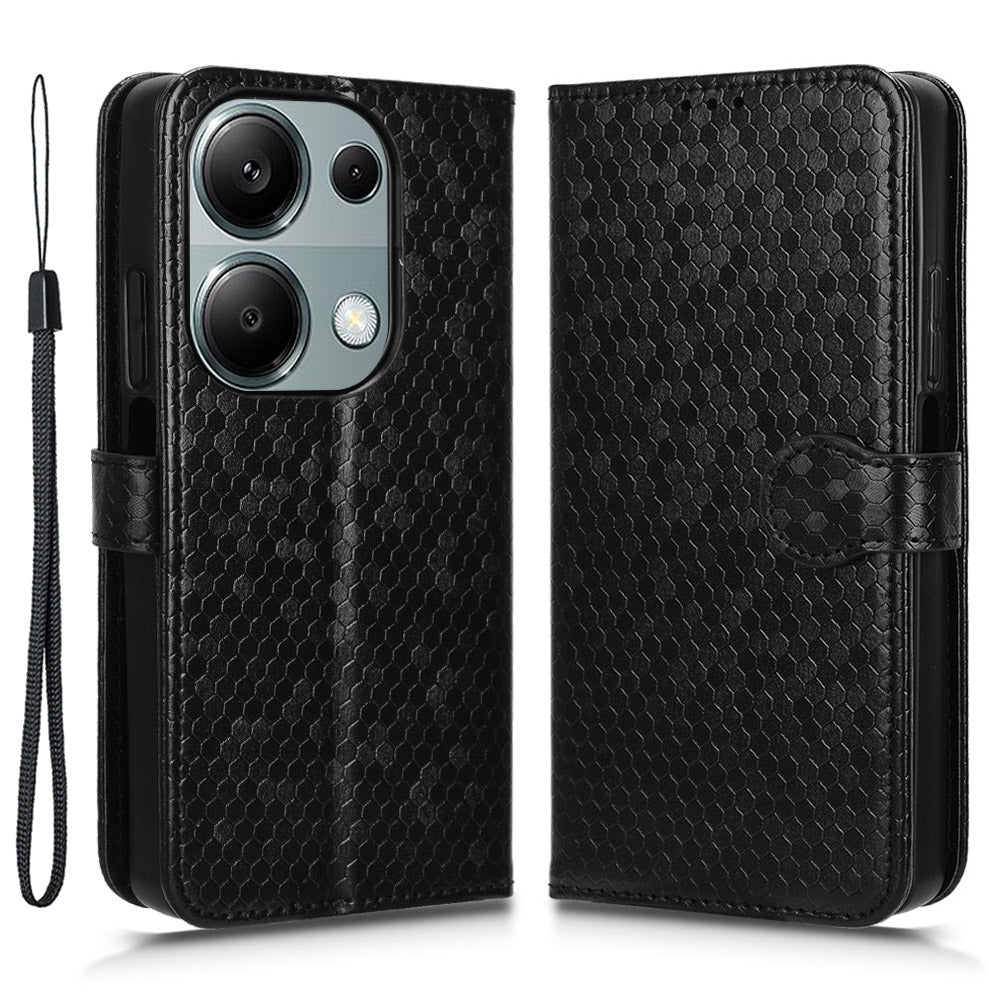 For Xiaomi Redmi Note 13 Pro 4G / Poco M6 Pro 4G Wallet Case Flip Leather Phone Cover - Black
