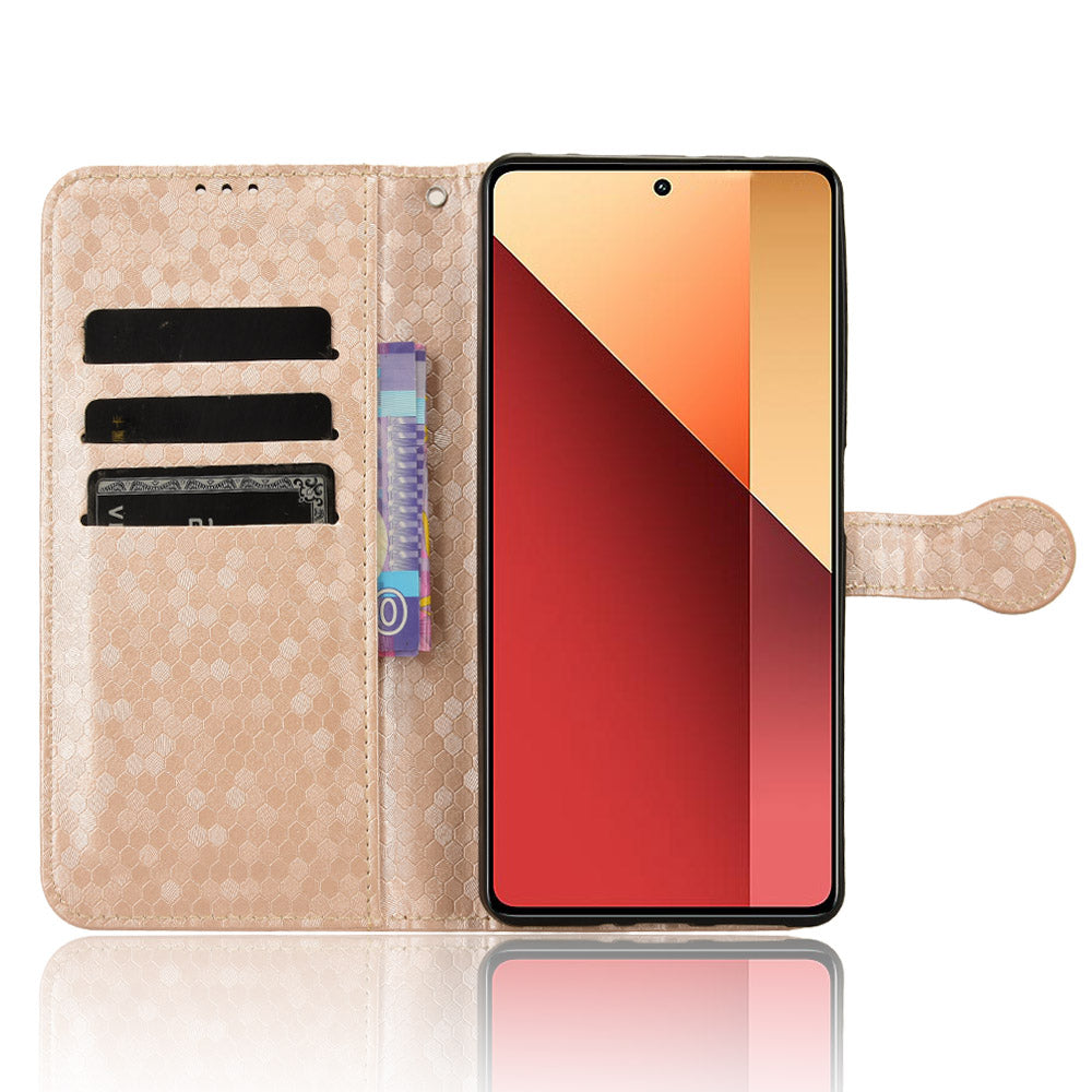 For Xiaomi Redmi Note 13 Pro 4G / Poco M6 Pro 4G Wallet Case Flip Leather Phone Cover - Rose Gold