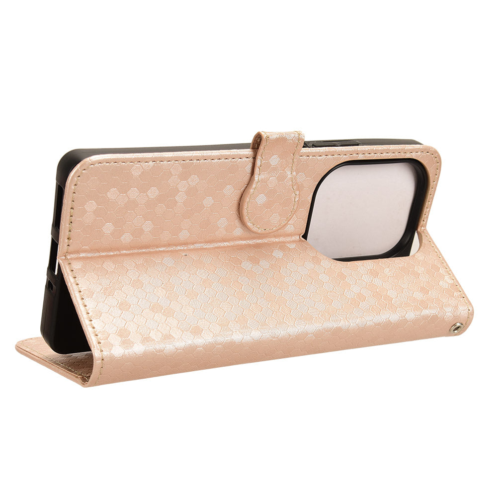 For Xiaomi Redmi Note 13 Pro 4G / Poco M6 Pro 4G Wallet Case Flip Leather Phone Cover - Rose Gold