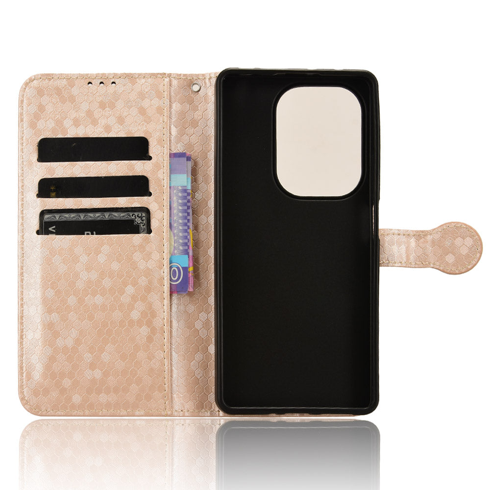 For Xiaomi Redmi Note 13 Pro 4G / Poco M6 Pro 4G Wallet Case Flip Leather Phone Cover - Rose Gold