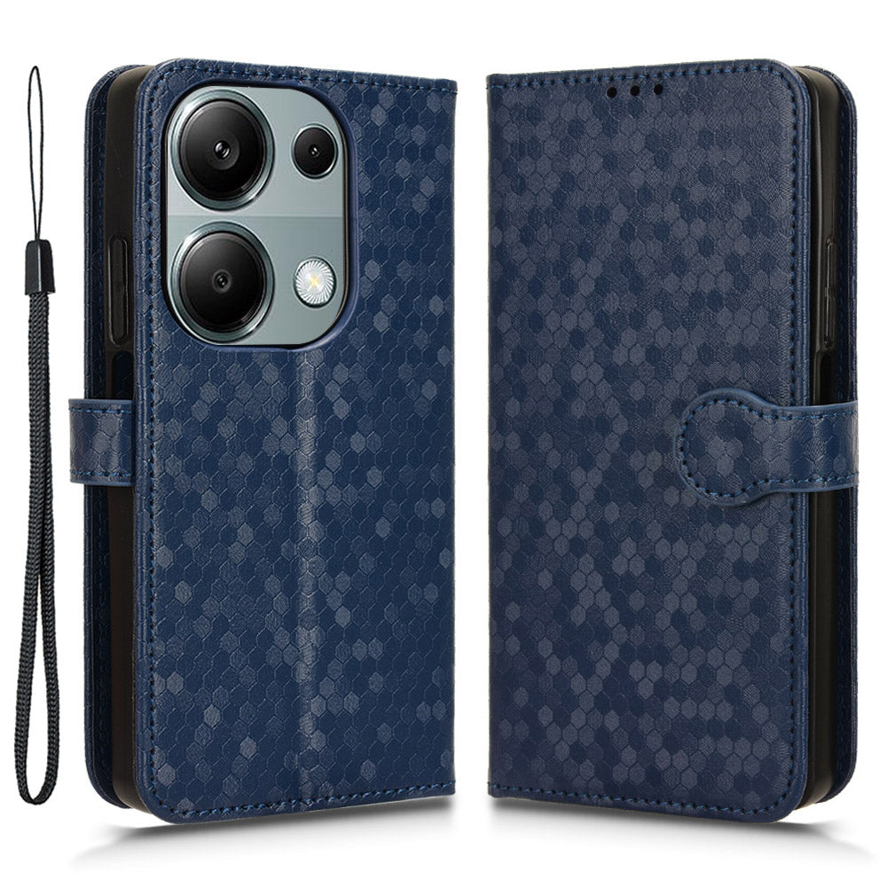 For Xiaomi Redmi Note 13 Pro 4G / Poco M6 Pro 4G Wallet Case Flip Leather Phone Cover - Dark Blue