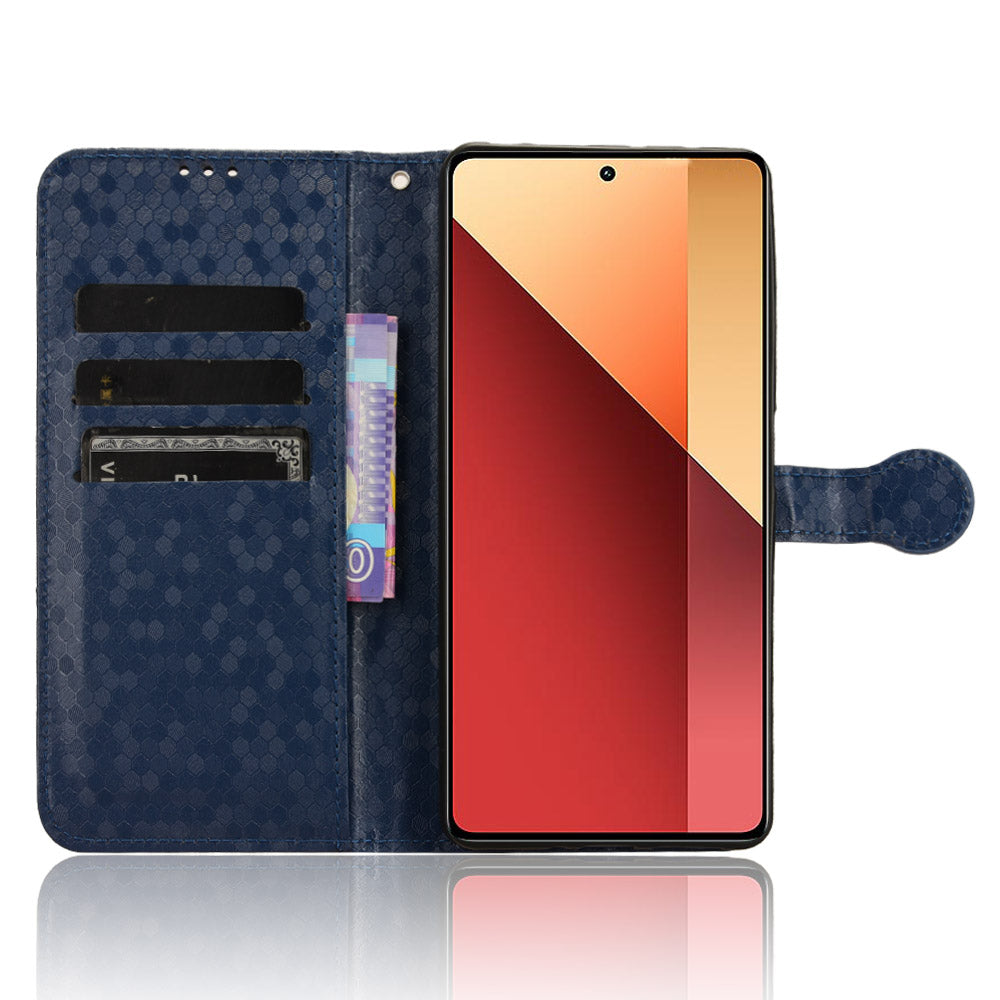 For Xiaomi Redmi Note 13 Pro 4G / Poco M6 Pro 4G Wallet Case Flip Leather Phone Cover - Dark Blue