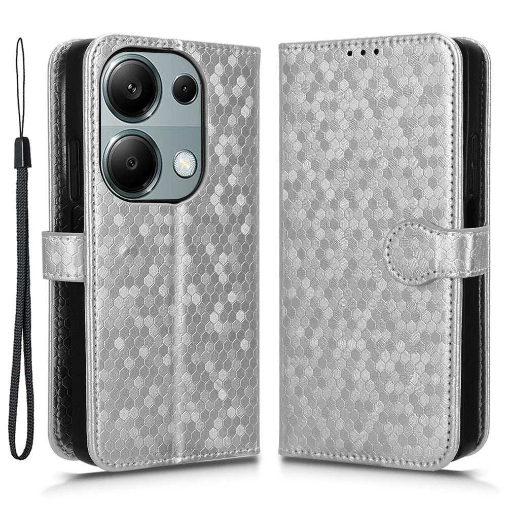 For Xiaomi Redmi Note 13 Pro 4G / Poco M6 Pro 4G Wallet Case Flip Leather Phone Cover - Silver