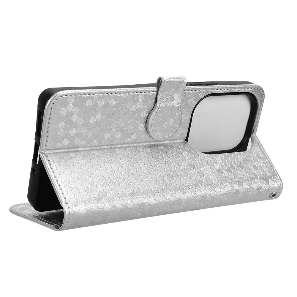 For Xiaomi Redmi Note 13 Pro 4G / Poco M6 Pro 4G Wallet Case Flip Leather Phone Cover - Silver