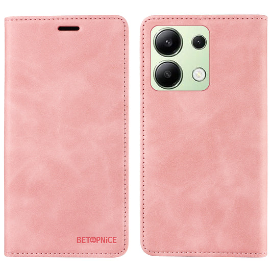 BETOPNICE 003 For Xiaomi Redmi Note 13 4G Case Card Slots RFID Blocking Phone Cover - Pink