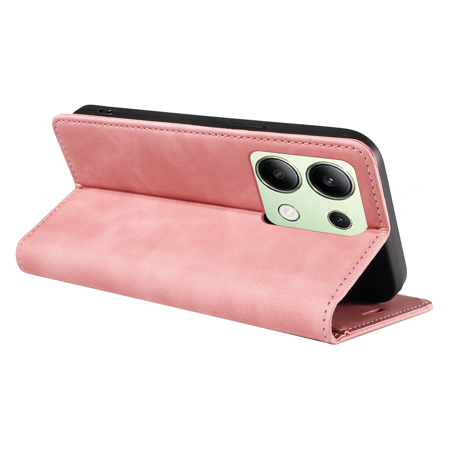 BETOPNICE 003 For Xiaomi Redmi Note 13 4G Case Card Slots RFID Blocking Phone Cover - Pink