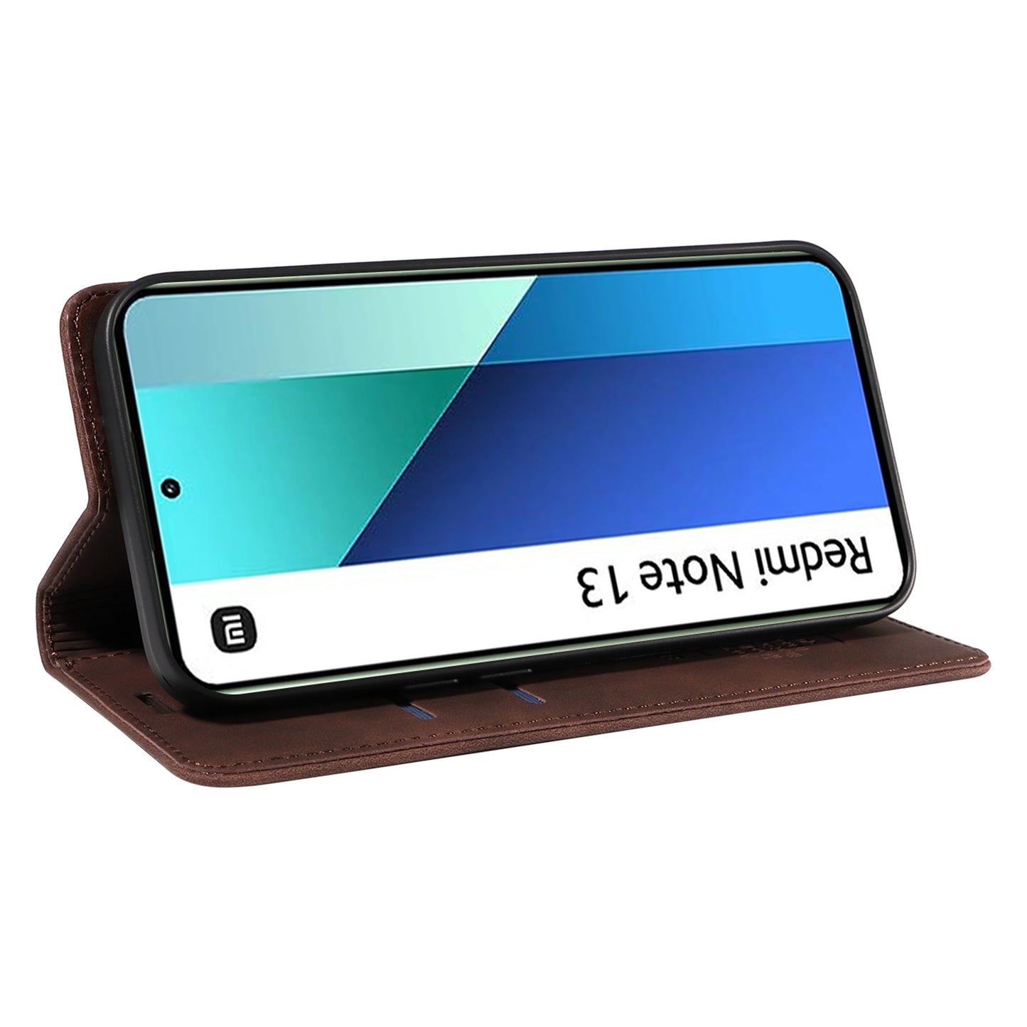 BETOPNICE 003 For Xiaomi Redmi Note 13 4G Case Card Slots RFID Blocking Phone Cover - Brown