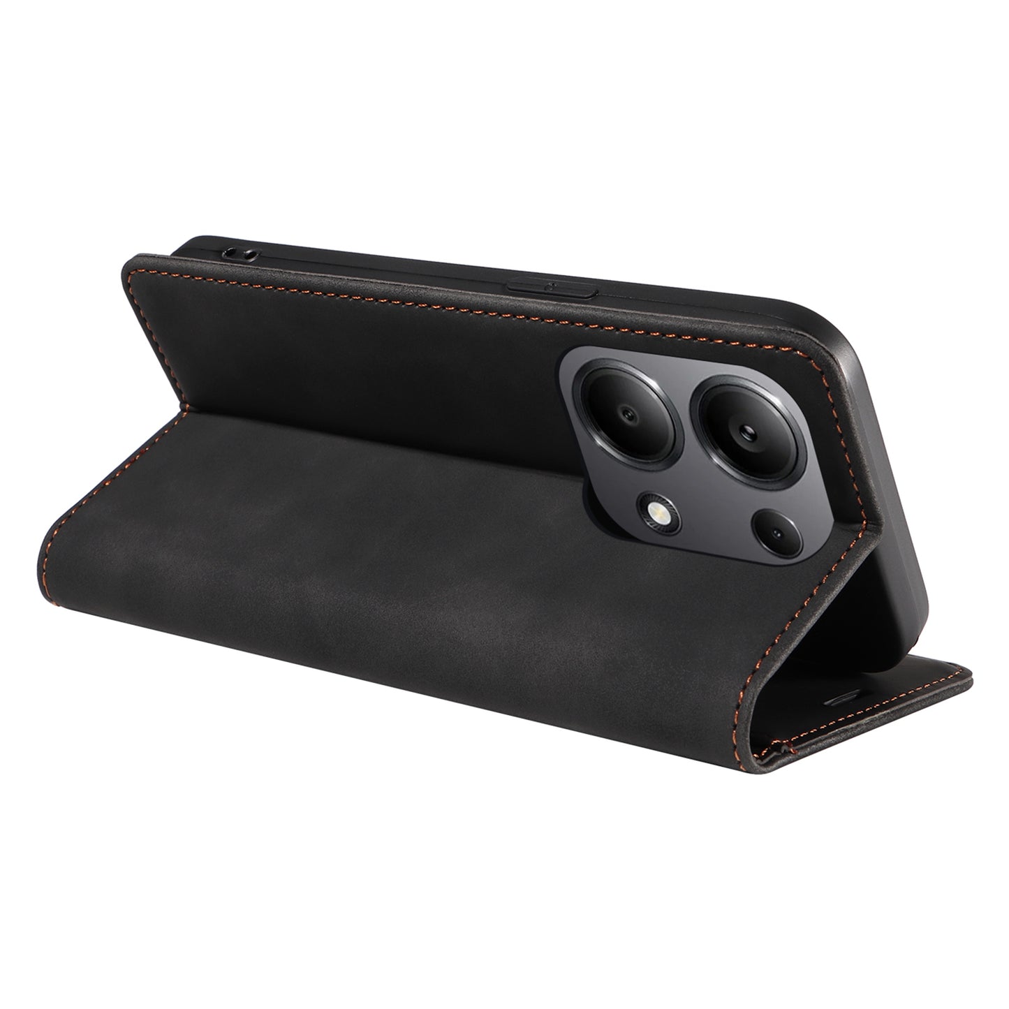 BETOPNICE 003 For Xiaomi Redmi Note 13 Pro 4G / Poco M6 Pro 4G Phone Cover Leather RFID Blocking Case - Black