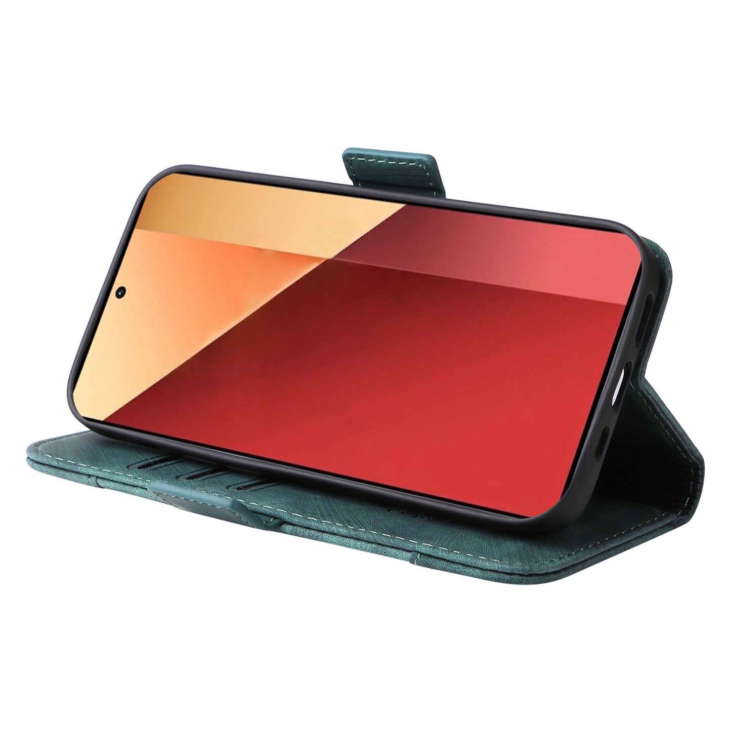 BETOPNICE 001 for Xiaomi Redmi Note 13 Pro 4G / Poco M6 Pro 4G Case with Hand Strap Leather Wallet Cover - Green