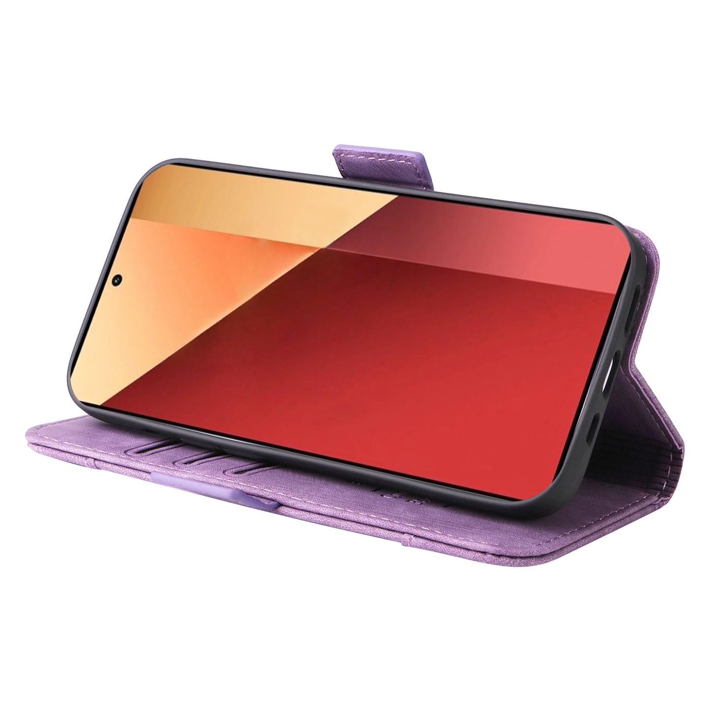 BETOPNICE 001 for Xiaomi Redmi Note 13 Pro 4G / Poco M6 Pro 4G Case with Hand Strap Leather Wallet Cover - Purple