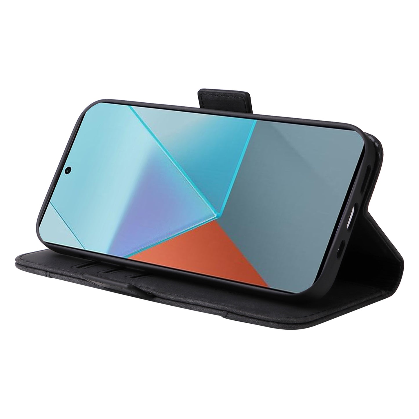 BETOPNICE 001 for Xiaomi Redmi Note 13 Pro 5G / Poco X6 5G Case Leather Wallet Smart Phone Cover - Black