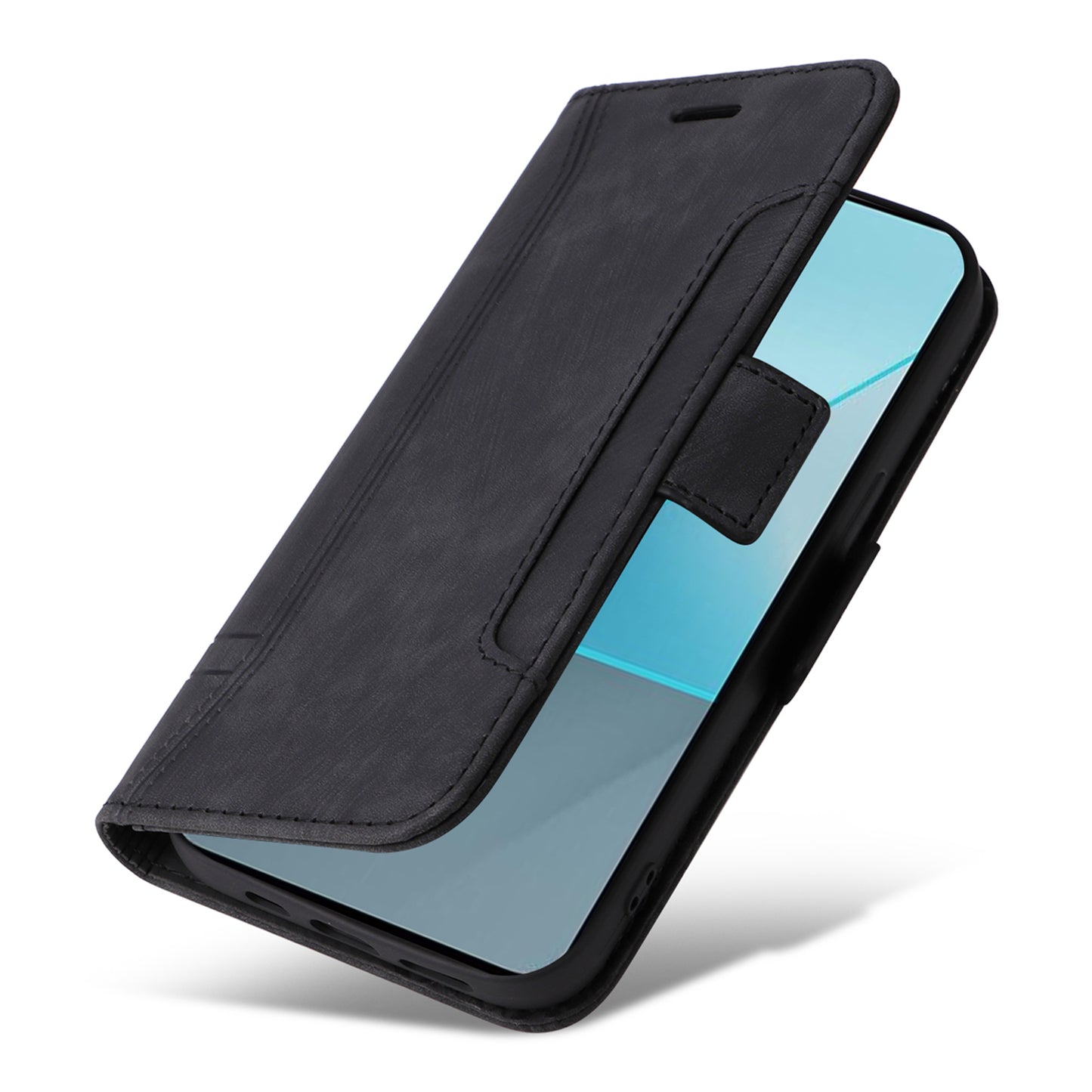 BETOPNICE 001 for Xiaomi Redmi Note 13 Pro 5G / Poco X6 5G Case Leather Wallet Smart Phone Cover - Black