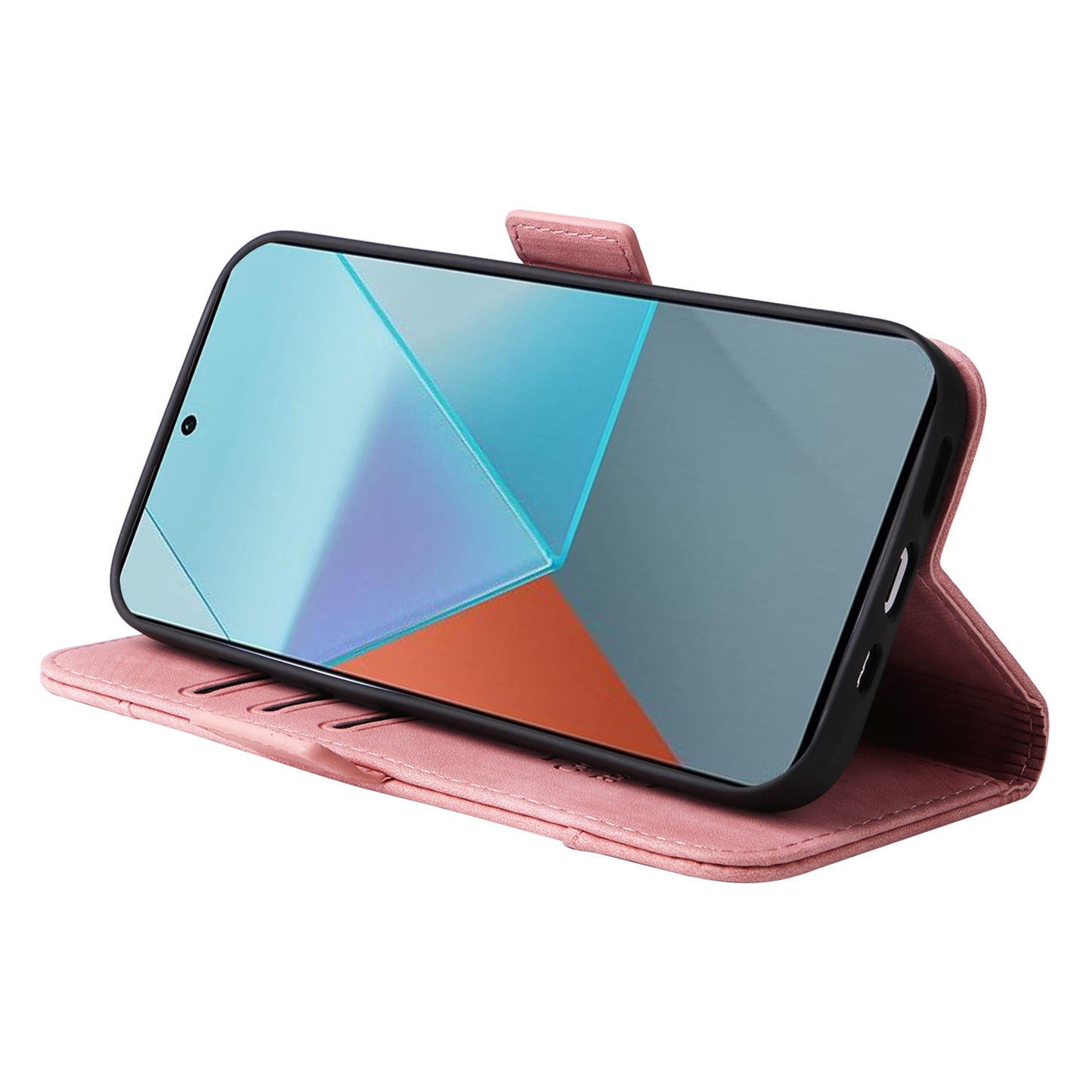 BETOPNICE 001 for Xiaomi Redmi Note 13 Pro 5G / Poco X6 5G Case Leather Wallet Smart Phone Cover - Pink