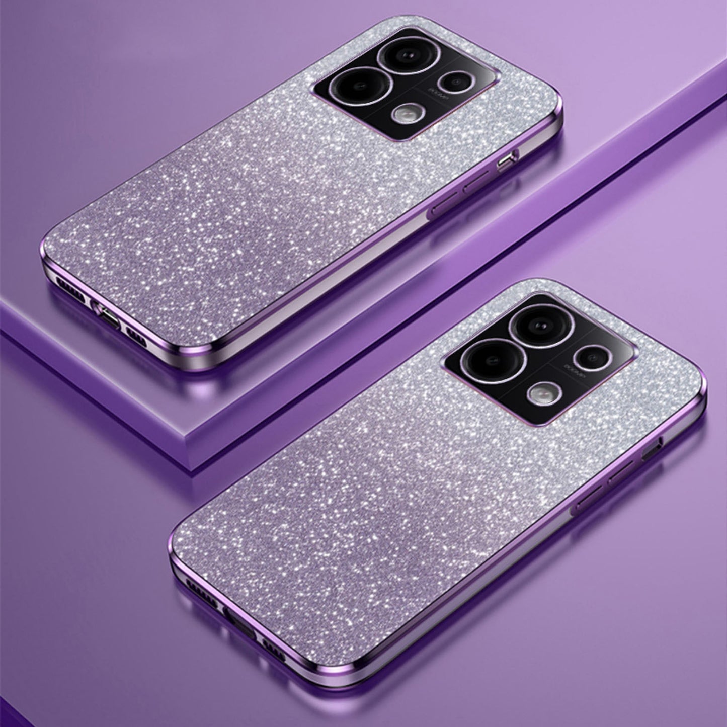 For Xiaomi Poco X6 5G / Redmi Note 13 Pro 5G Case Electroplating Astronaut Kickstand Phone Cover - Purple