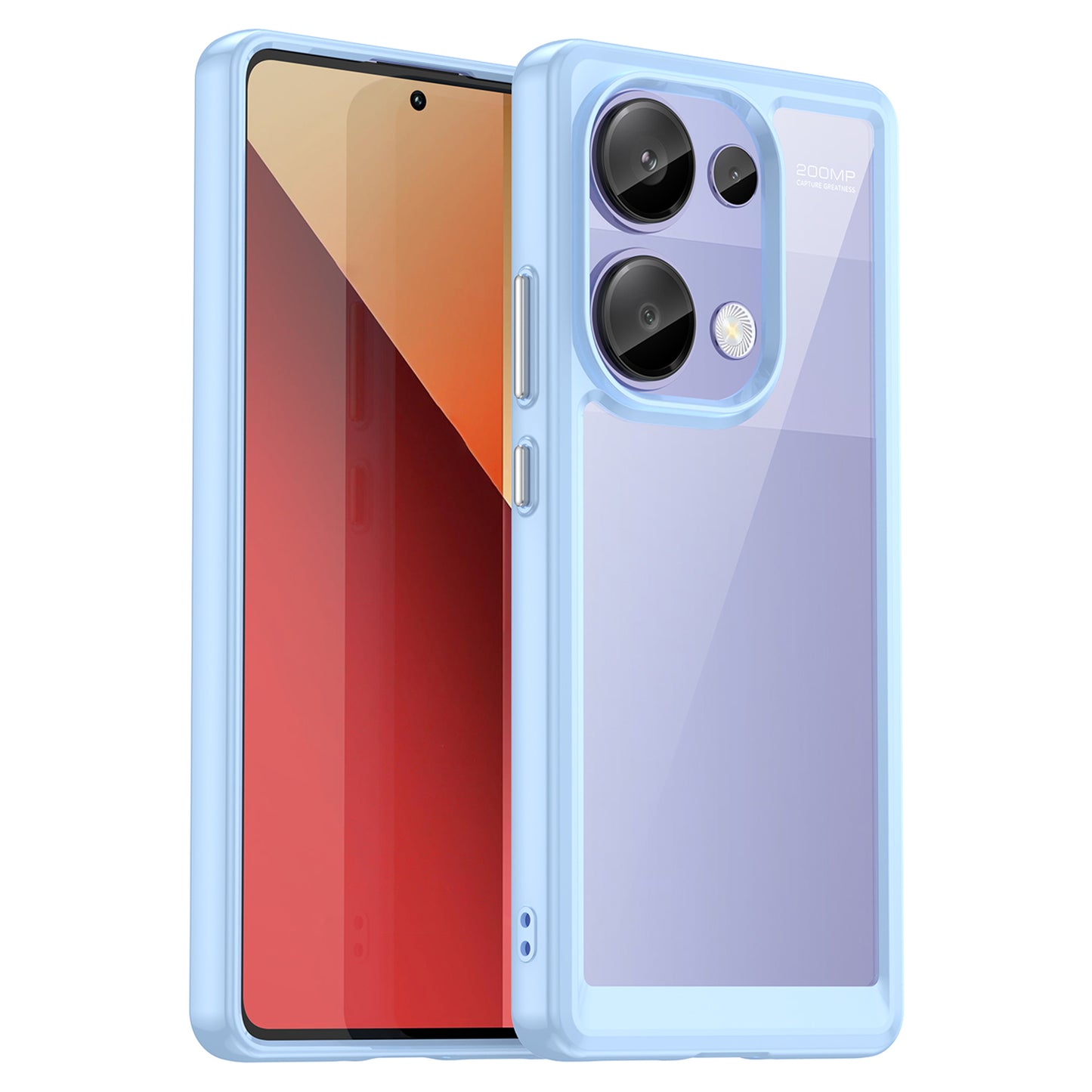 For Xiaomi Redmi Note 13 Pro 4G / Poco M6 Pro 4G Case TPU+Acrylic Clear Phone Cover - Blue
