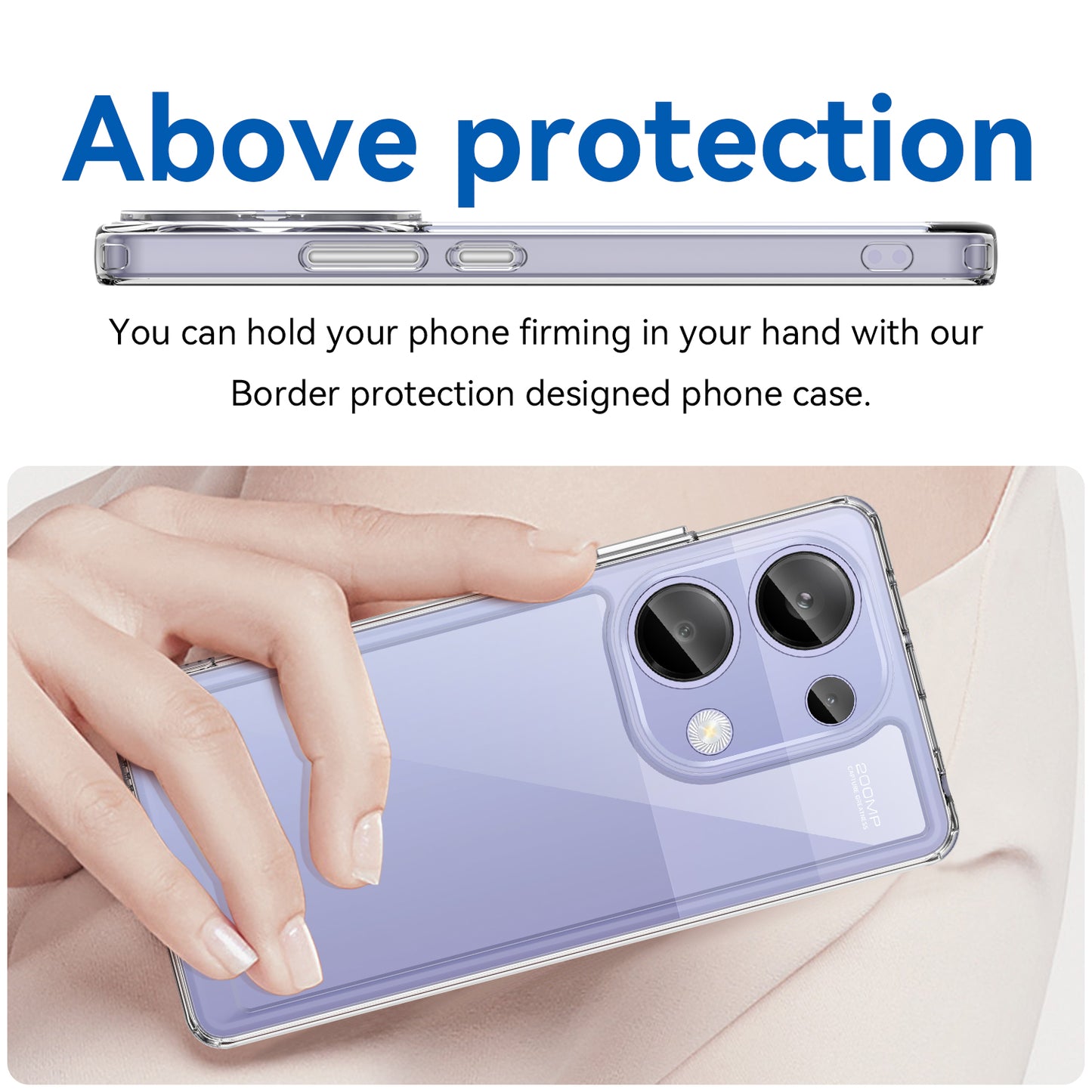 For Xiaomi Redmi Note 13 Pro 4G / Poco M6 Pro 4G Case TPU+Acrylic Clear Phone Cover - Transparent
