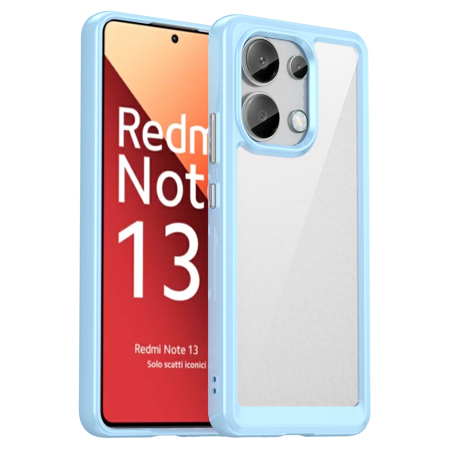 For Xiaomi Redmi Note 13 4G Case TPU + Acrylic Mobile Phone Protective Cover - Blue
