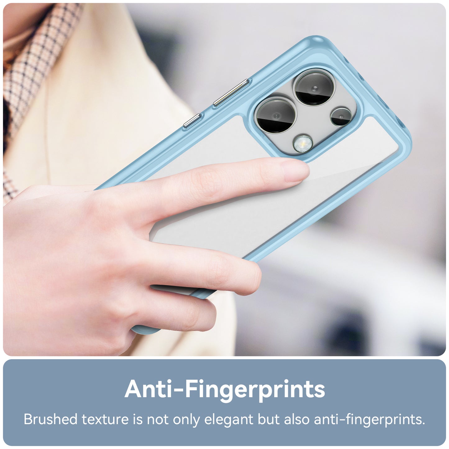 For Xiaomi Redmi Note 13 4G Case TPU + Acrylic Mobile Phone Protective Cover - Blue