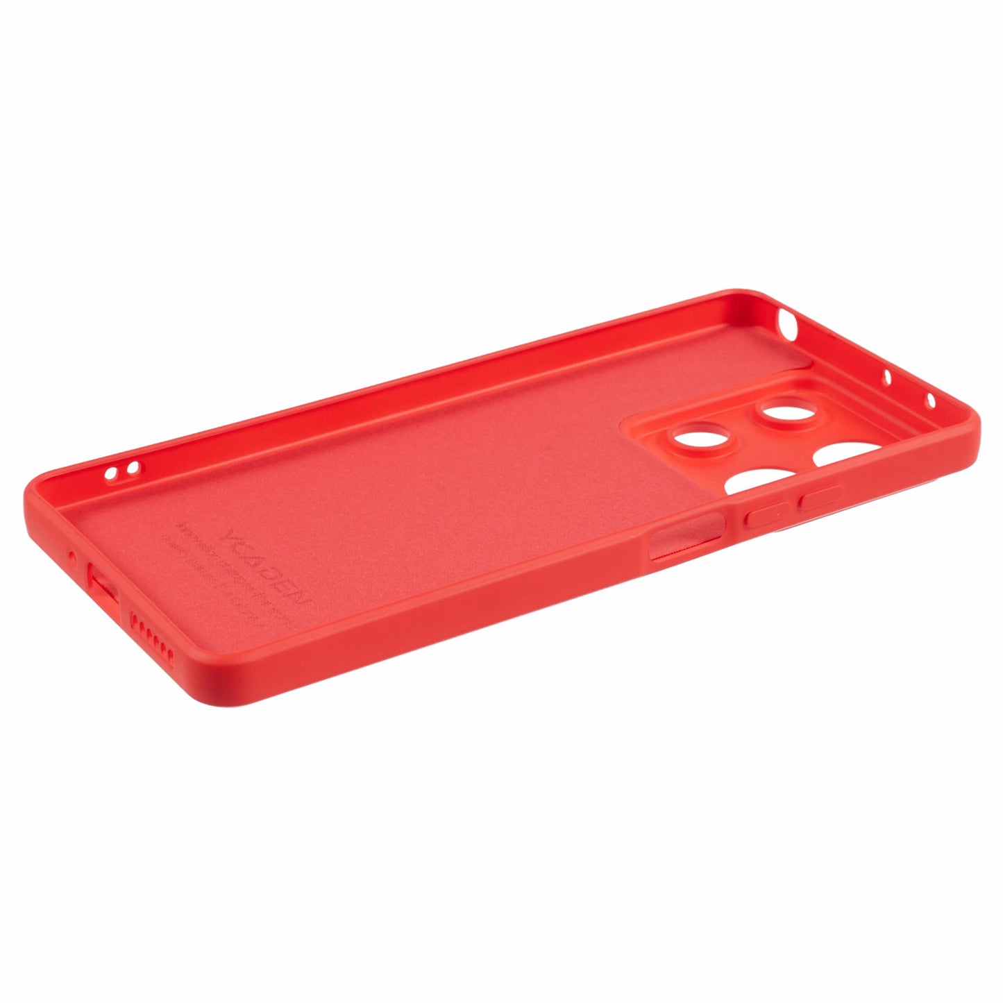 For Xiaomi Redmi Note 13 Pro 5G / Poco X6 5G TPU Phone Cover Rubberized Case with Soft Fiber Lining - Red