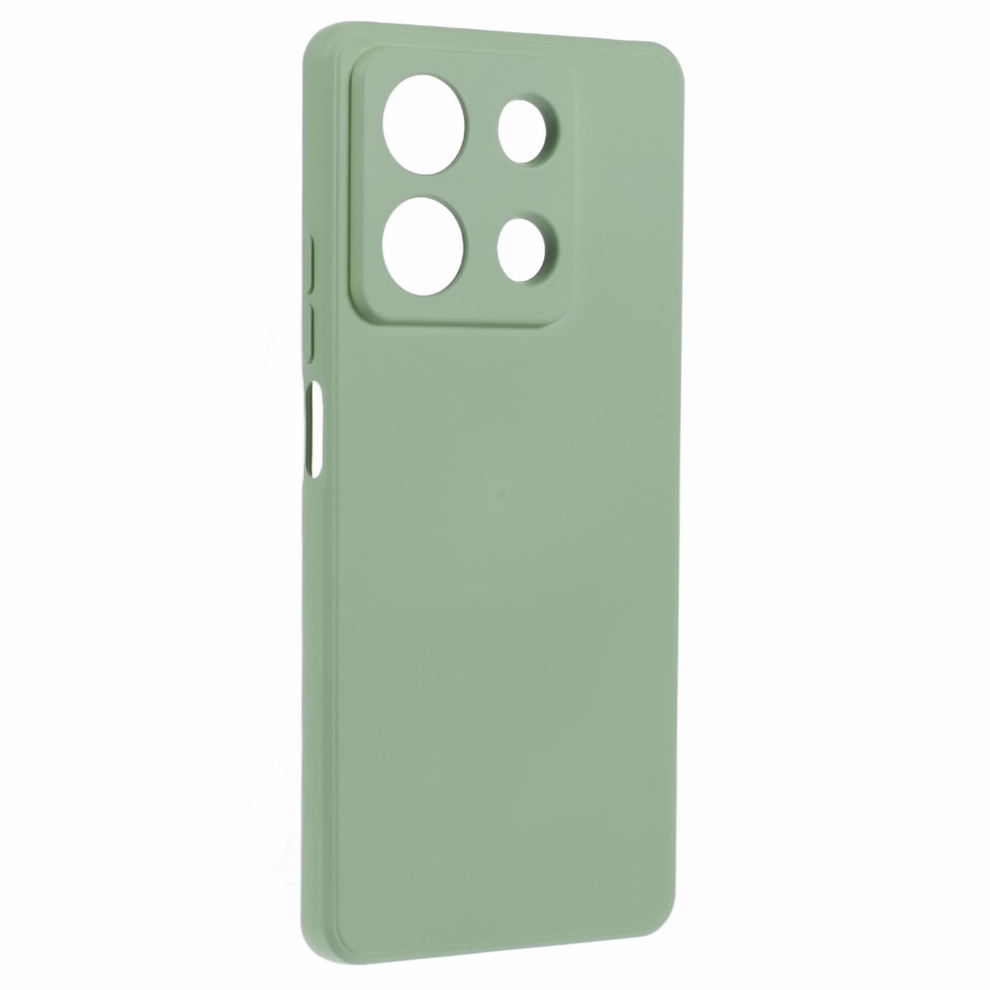 For Xiaomi Redmi Note 13 Pro 5G / Poco X6 5G TPU Phone Cover Rubberized Case with Soft Fiber Lining - Army Green