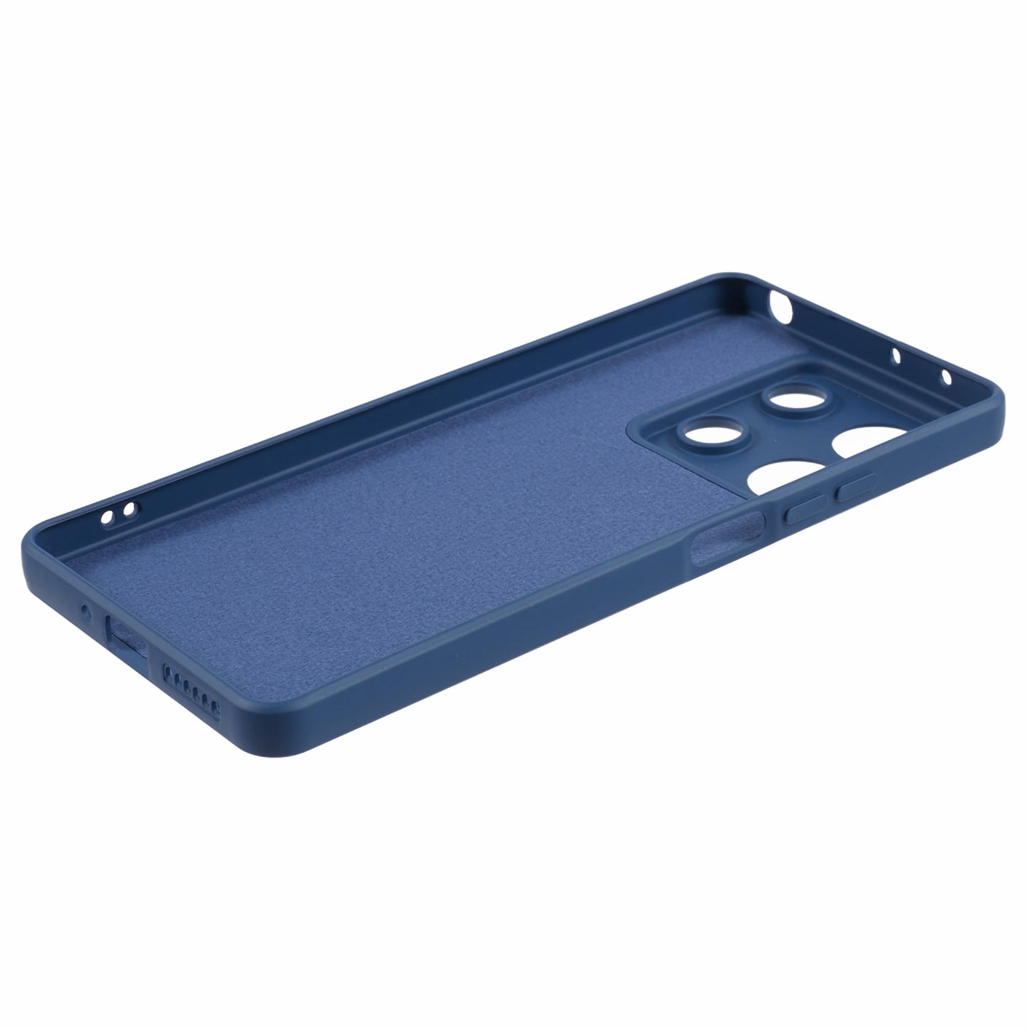 For Xiaomi Redmi Note 13 Pro 5G / Poco X6 5G TPU Phone Cover Rubberized Case with Soft Fiber Lining - Sapphire