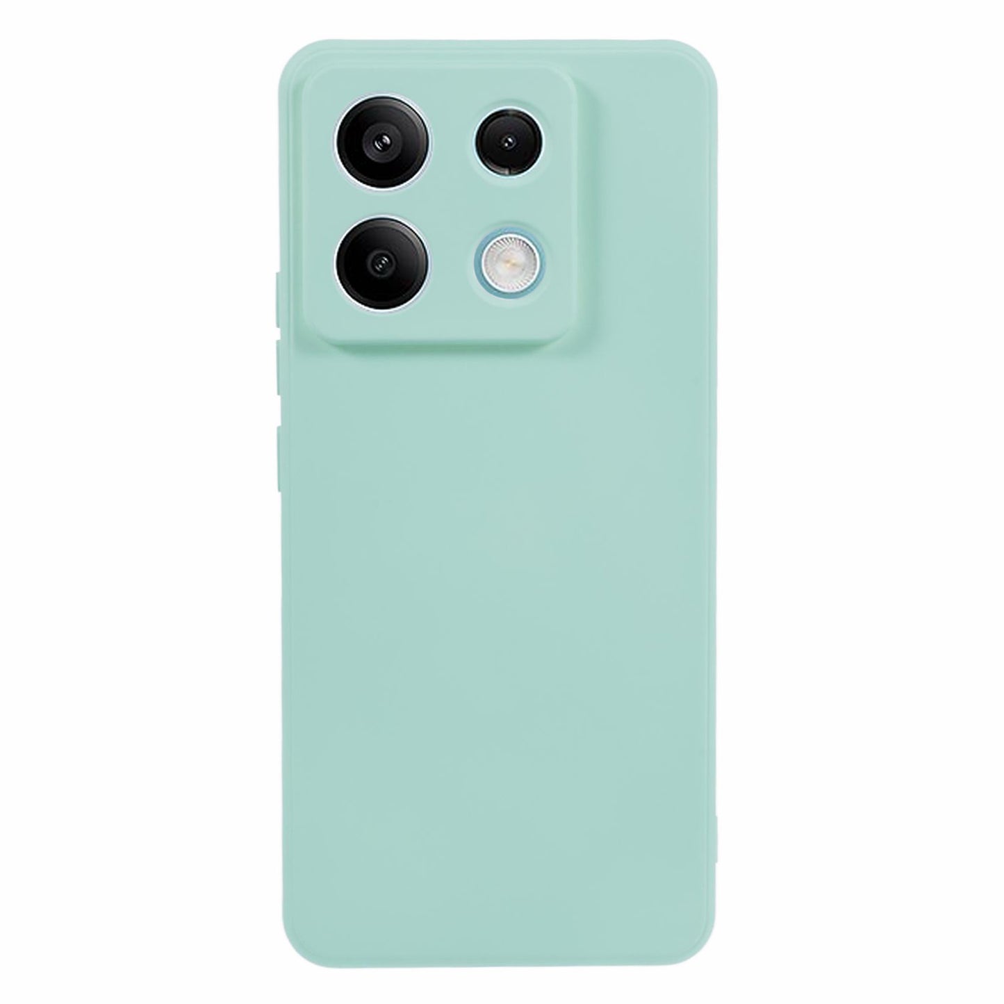 For Xiaomi Redmi Note 13 Pro 5G / Poco X6 5G TPU Phone Cover Rubberized Case with Soft Fiber Lining - Matcha Green