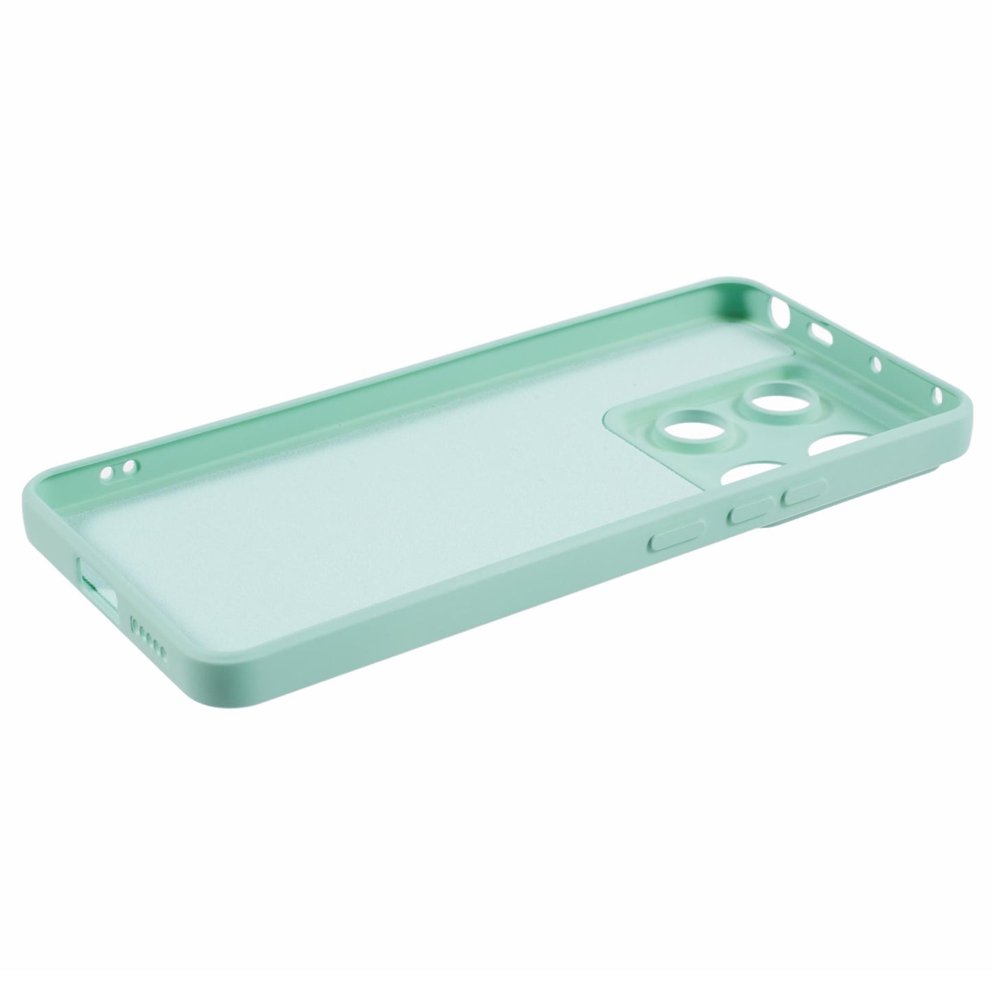 For Xiaomi Redmi Note 13 Pro 5G / Poco X6 5G TPU Phone Cover Rubberized Case with Soft Fiber Lining - Matcha Green