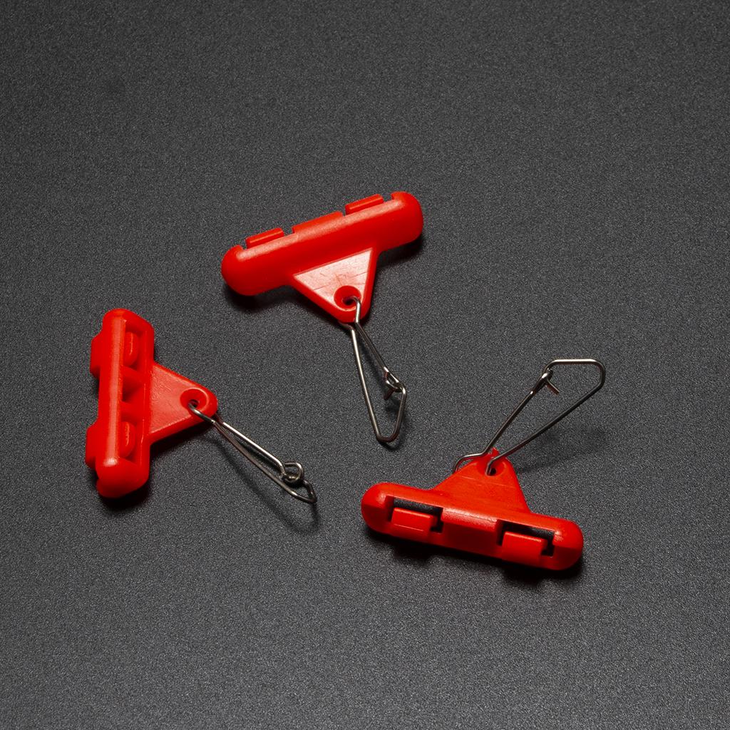 10PCS Heavy Duty Fishing Sinker Slider Triangle Snap Connector Finder Orange