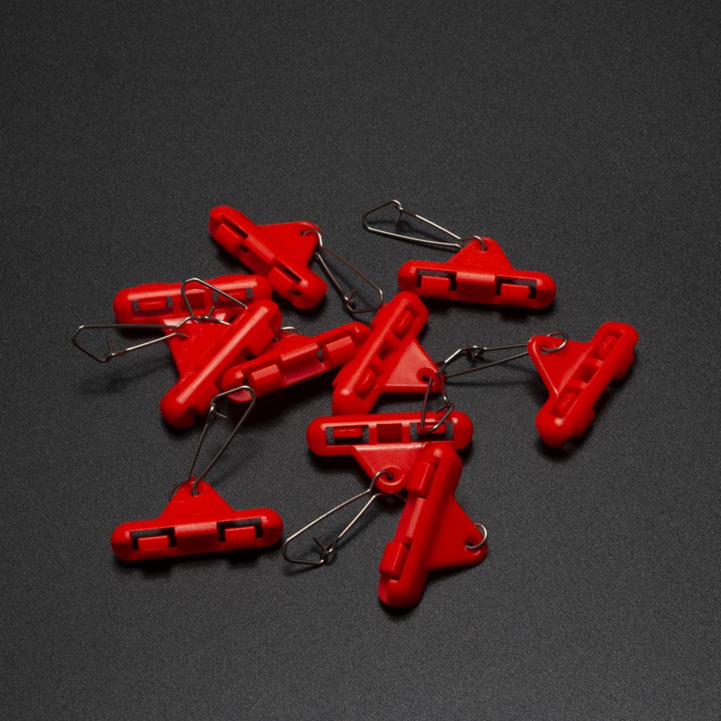 10PCS Heavy Duty Fishing Sinker Slider Triangle Snap Connector Finder Orange