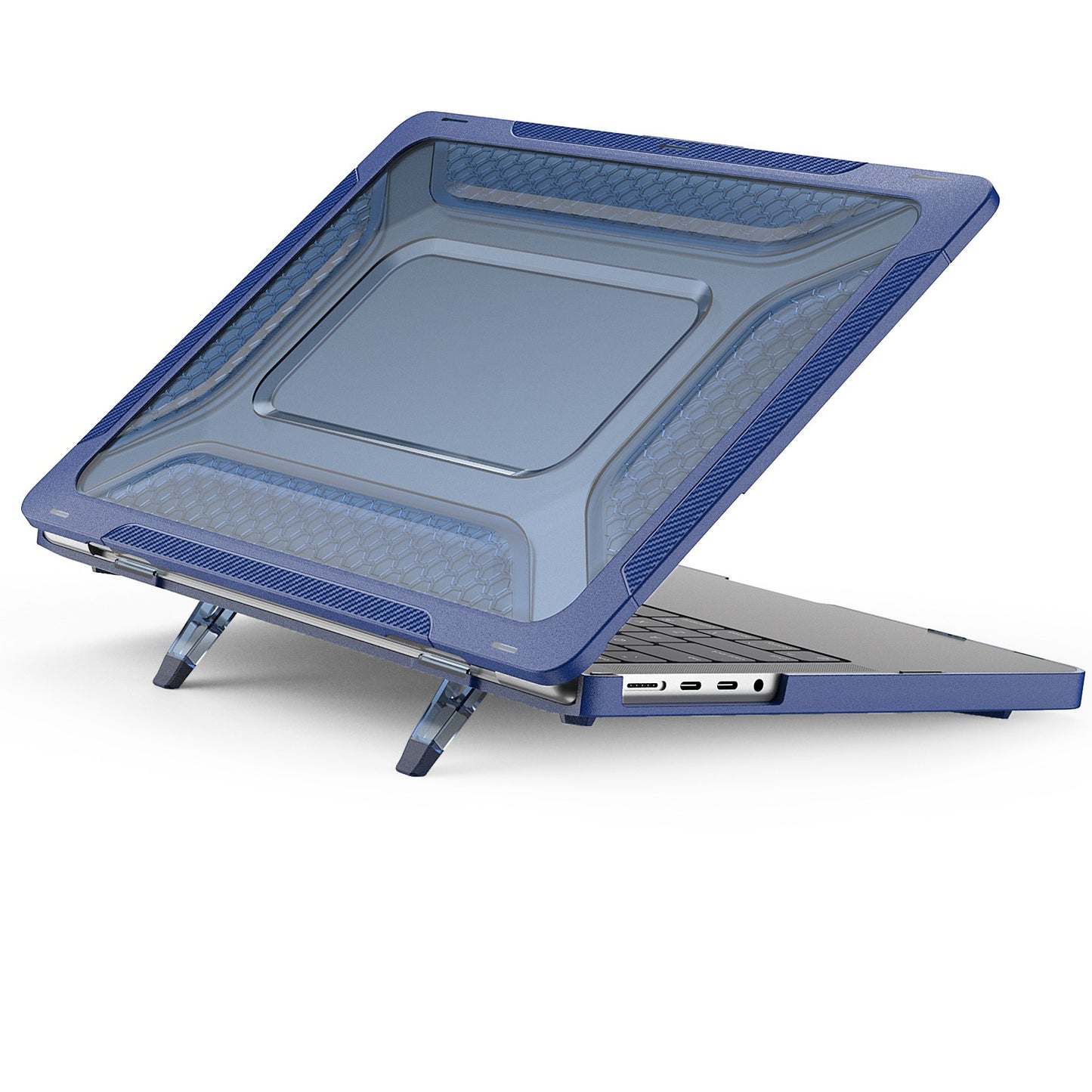 Protective Case for MacBook Pro 14 inch (2021) (A2442 M1 Pro / M1 Max) Scratch Resistant PC Front and Back Cover Laptops Anti-Drop Hard Shell - Sapphire