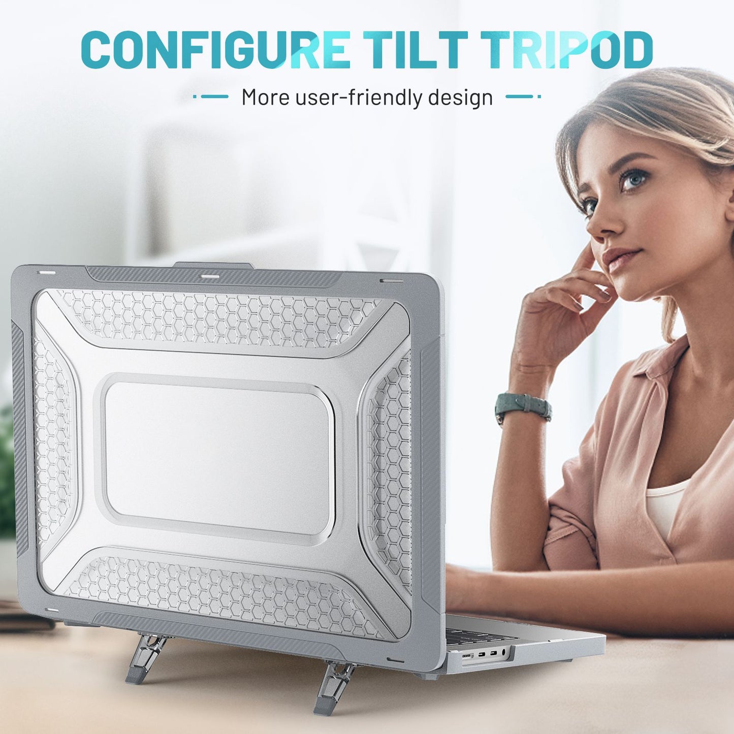 Protective Case for MacBook Pro 14 inch (2021) (A2442 M1 Pro / M1 Max) Scratch Resistant PC Front and Back Cover Laptops Anti-Drop Hard Shell - Grey