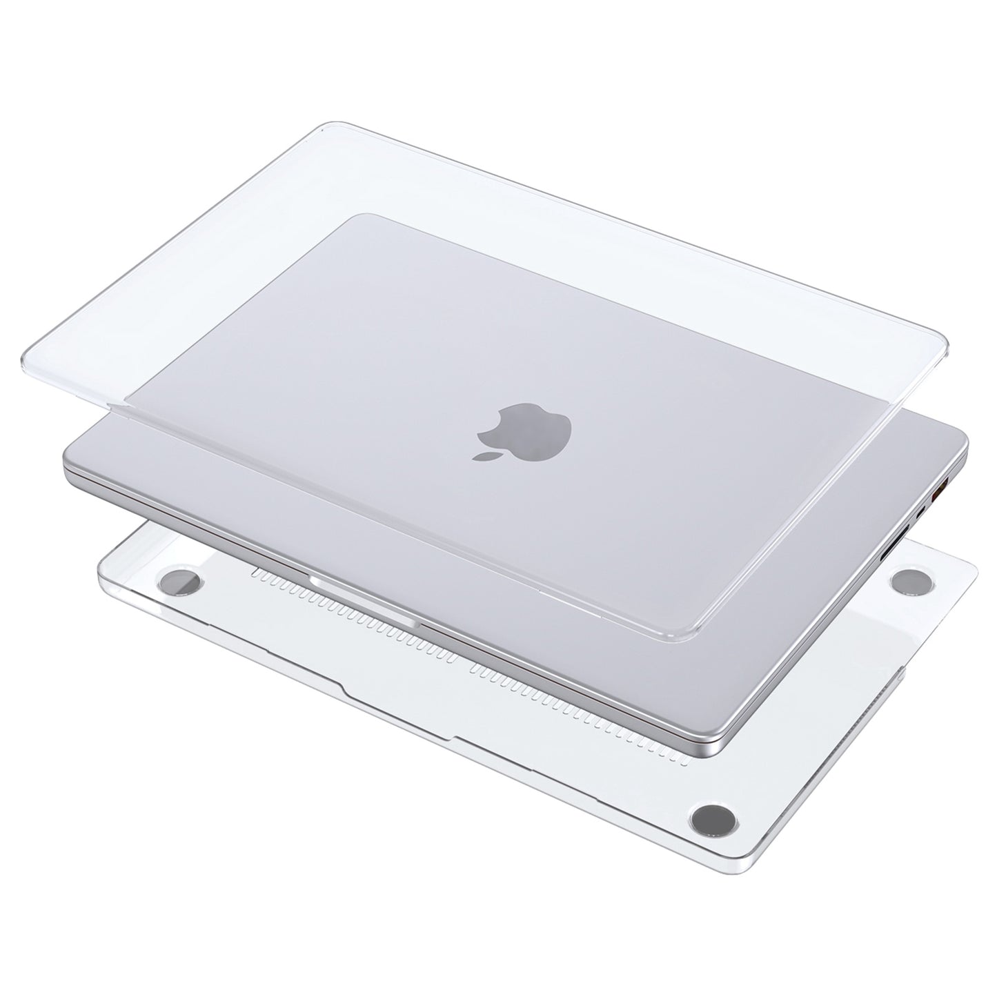 LENTION For MacBook Pro 16 inch (2021) Laptop Plastic Case Front and Back Transparent Protective Notebook Cover