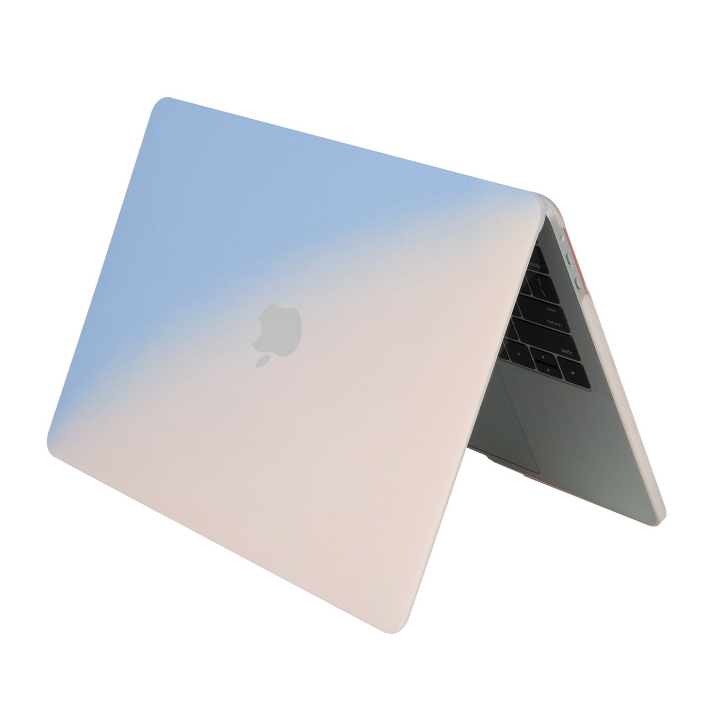 For MacBook Air 13 inch (2022) A2681 Laptop Case Scratch-resistant Dust-proof Hard PC Protective Notebook Cover - Gradient Pink Blue