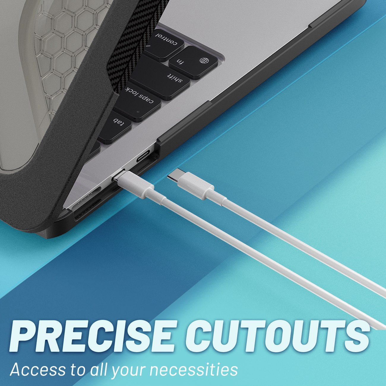 For MacBook Air 13 inch (2022) (M2 A2681) Protective Case Anti-Scratch Laptop Hard PC Case with Kickstand - Black