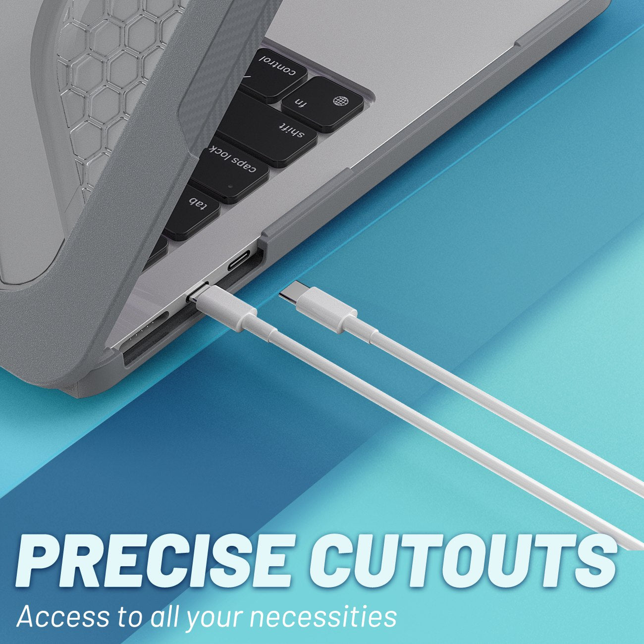 For MacBook Air 13 inch (2022) (M2 A2681) Protective Case Anti-Scratch Laptop Hard PC Case with Kickstand - Grey