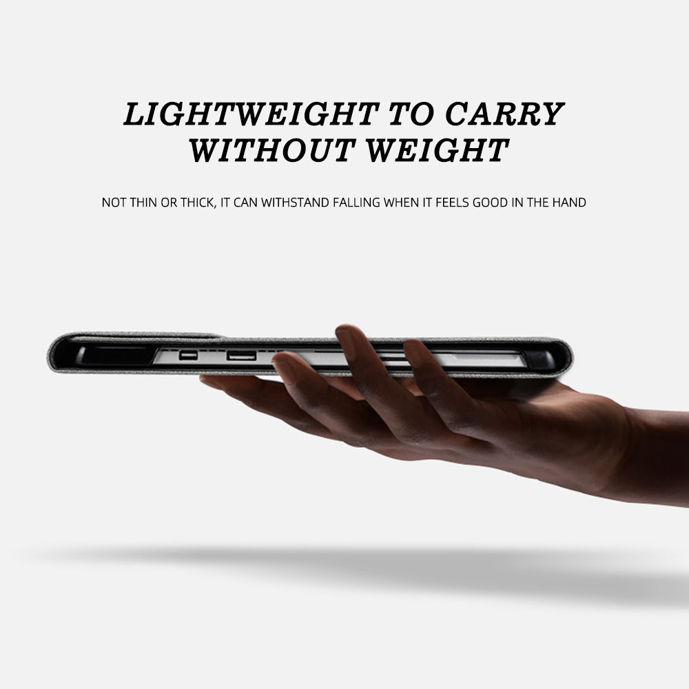 For Microsoft Surface Pro 9 Deer Head Design PU Leather+PC Anti-scratch Anti-drop Protective Case Support Stand Cover - Black