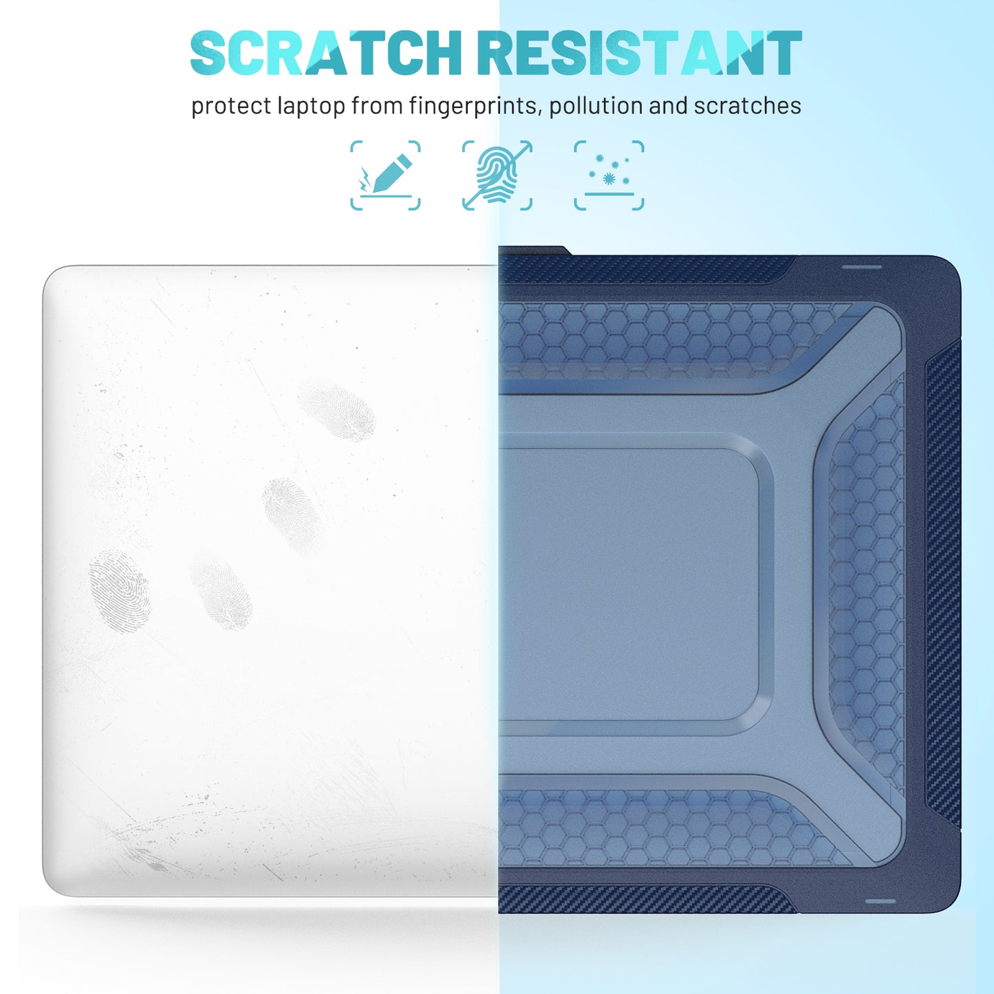 For MacBook Pro 16 inch (2021) A2485 M1 Pro / M1 Max Kickstand Shockproof Laptop Case Hard PC Soft TPU Protective Cover - Sapphire