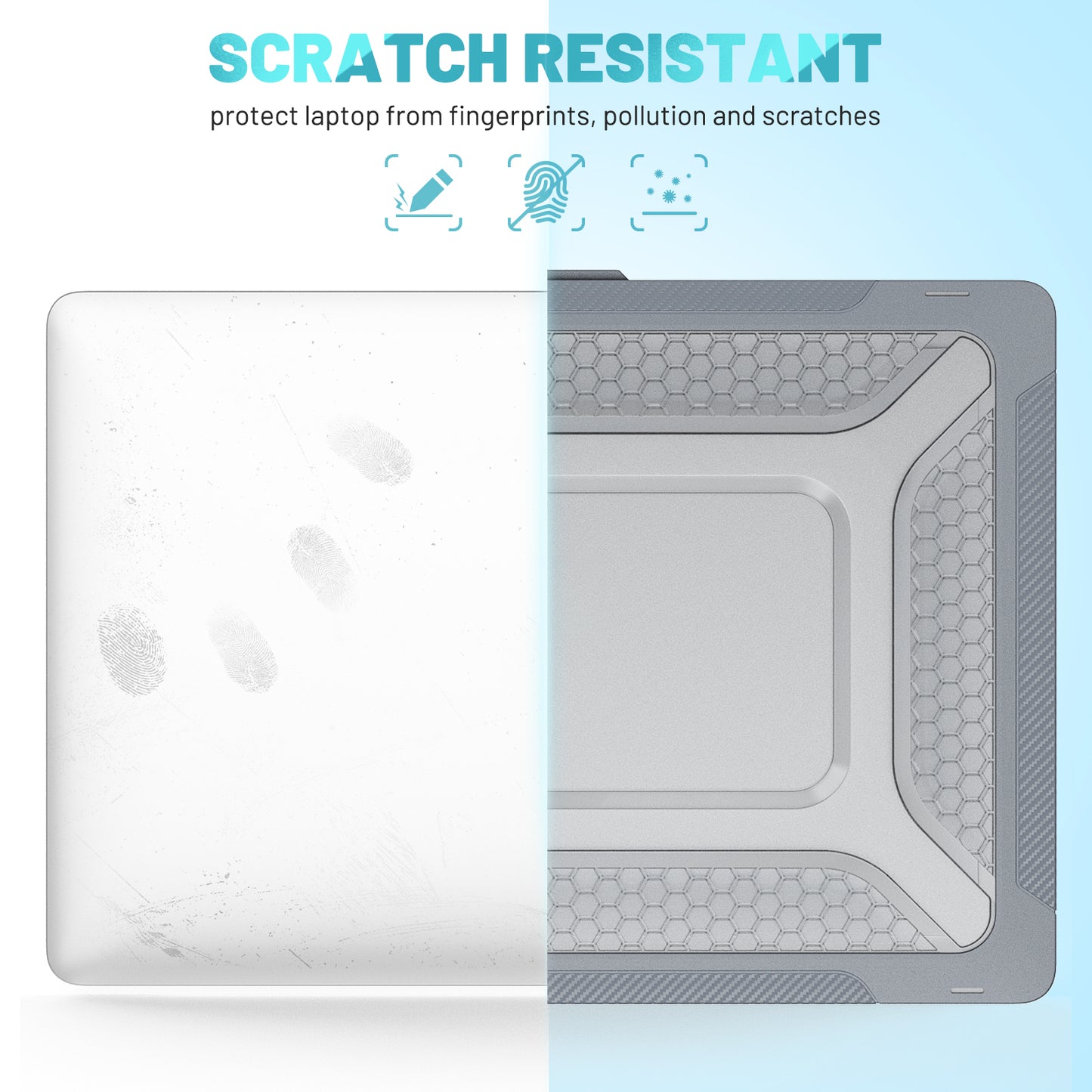 For MacBook Pro 16 inch (2021) A2485 M1 Pro / M1 Max Kickstand Shockproof Laptop Case Hard PC Soft TPU Protective Cover - Grey