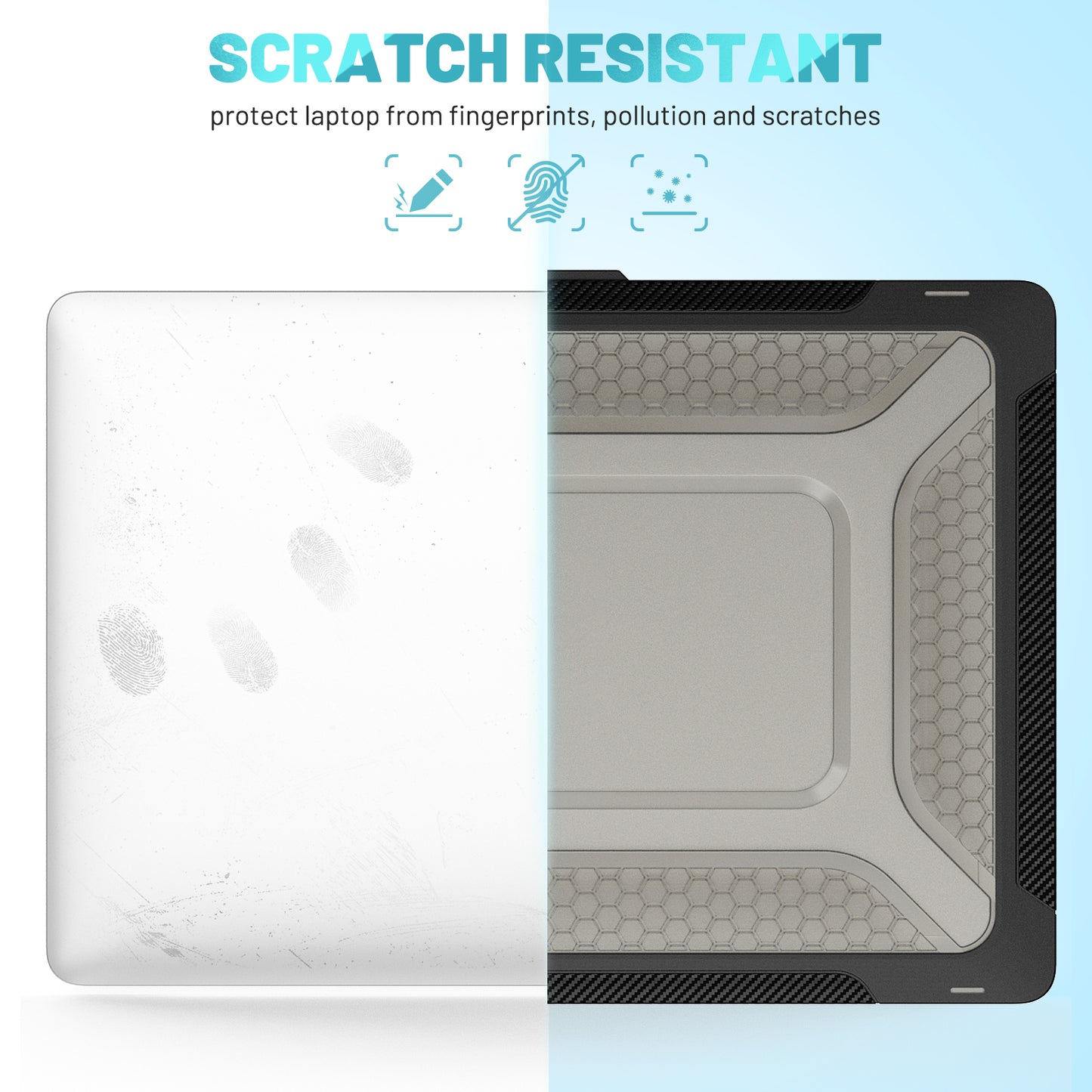 For MacBook Pro 16 inch (2021) A2485 M1 Pro / M1 Max Kickstand Shockproof Laptop Case Hard PC Soft TPU Protective Cover - Black