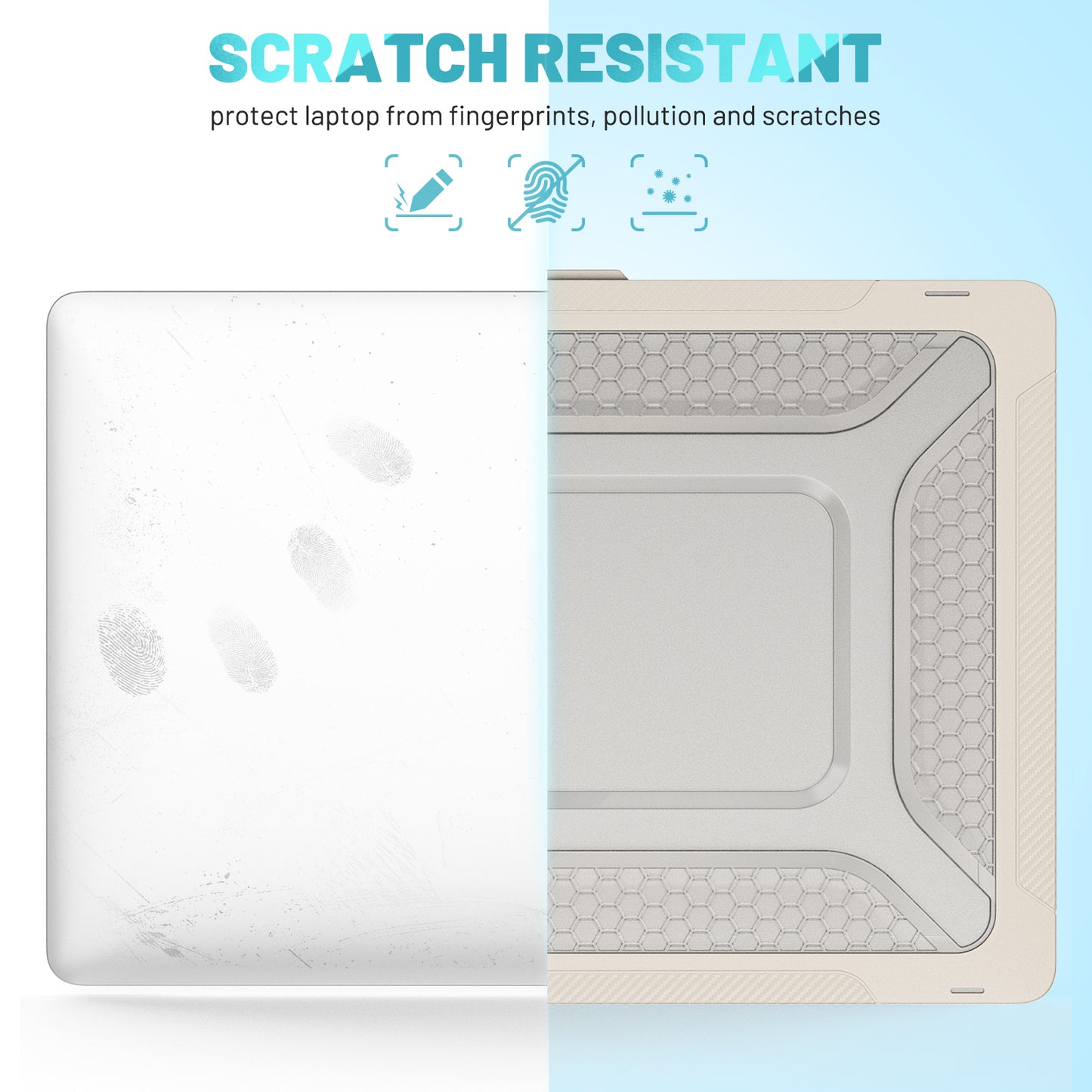 For MacBook Pro 16 inch (2021) A2485 M1 Pro / M1 Max Kickstand Shockproof Laptop Case Hard PC Soft TPU Protective Cover - Apricot