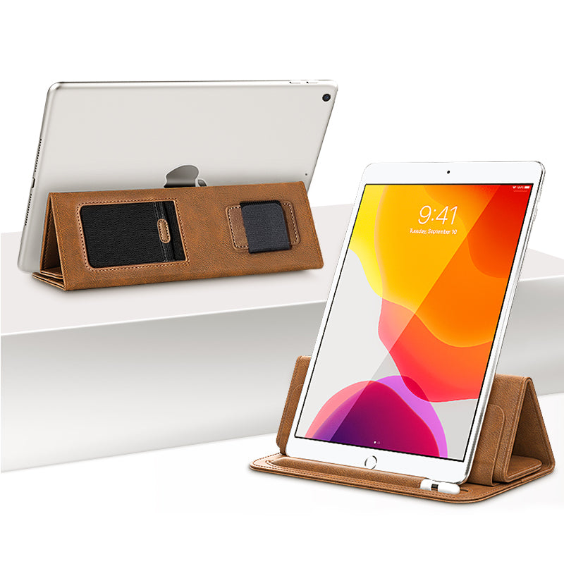 Universal Sleeve Bag for 9.7"-11" Tablets Carrying Case Portable Anti-Scratch Bag with Tri-fold Stand - Brown