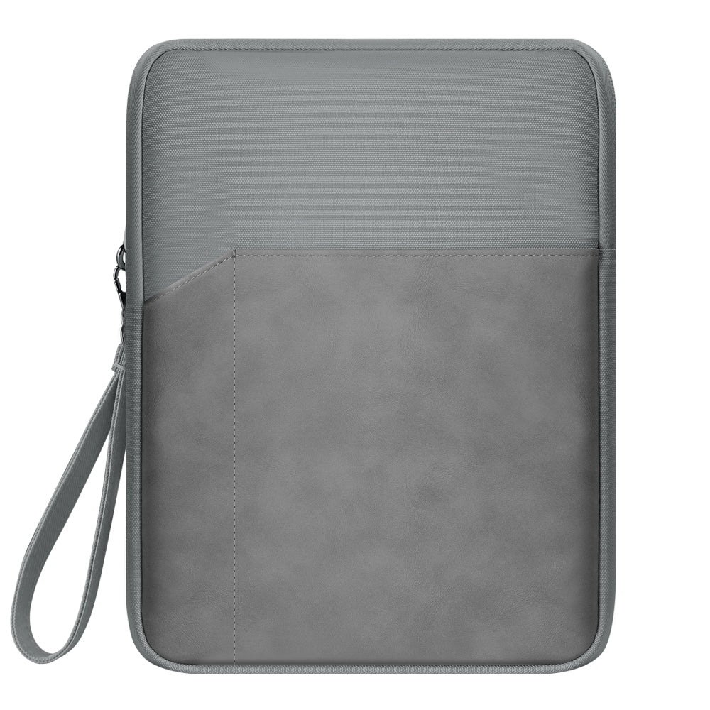 for iPad 7.9-8.4inch Soft Lining Waterproof Protective Bag Portable Tablet Carrying Case with Lanyard - Dark Grey